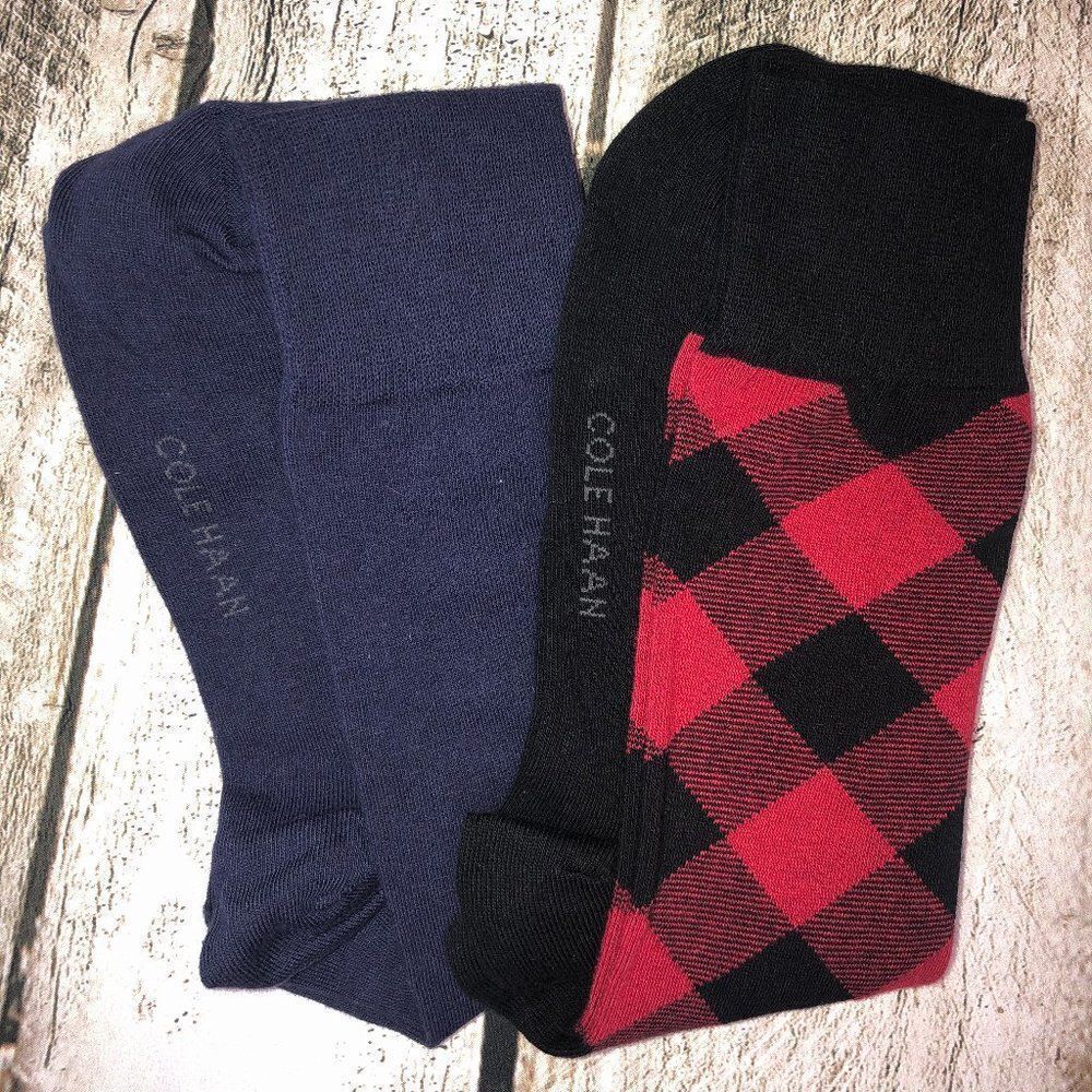 Cole Haan Combed Cotton Blend Socks | 2 Pair‎ | Men's 7-12
